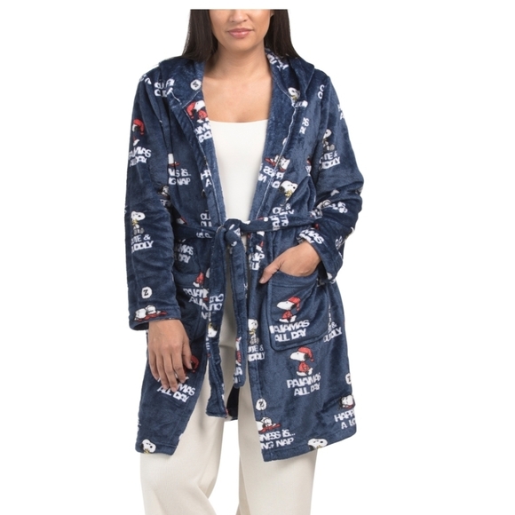 💙🔹️Peanuts🔹️snoopyNavyCuddle CozyRobe